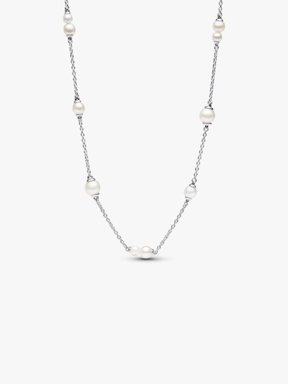 Pandora FINAL SALE - Treated Freshwater Cultured Pearl Station Chain Necklace